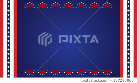 Patriotic American Background With Stars Stripes Bunting Border for 4th of July Celebrations Patriotic American Background With Stars Stripes Bunting Border for 4th of July Celebrations 137293003
