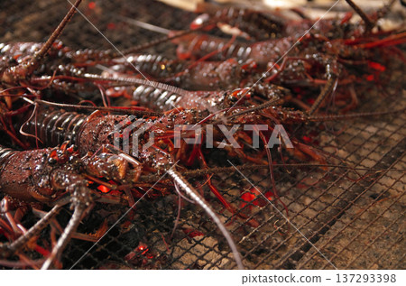 Charcoal-grilled Ise shrimp Charcoal-grilled Ise shrimp 137293398