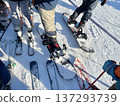 Scenery of people waiting for the lift 137293739