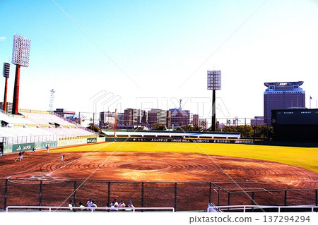 Panoramic view of Heiwa Lease Baseball Stadium Panoramic view of Heiwa Lease Baseball Stadium 137294294
