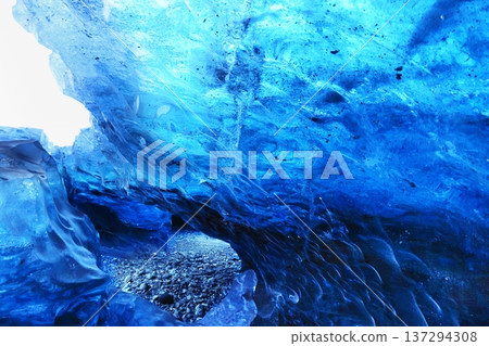 Blue ice cave Blue ice cave 137294308