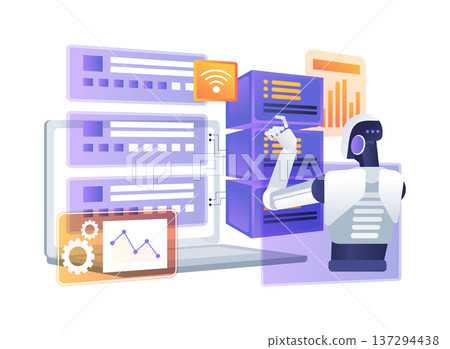 Container Orchestration Dashboard abstract concept vector illustration. Container Orchestration Dashboard abstract concept vector illustration. 137294438
