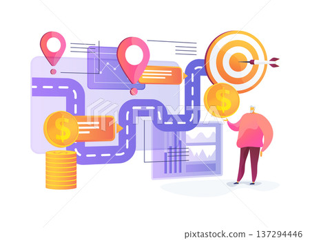 Passive Real Estate Income abstract concept vector illustration. Passive Real Estate Income abstract concept vector illustration. 137294446