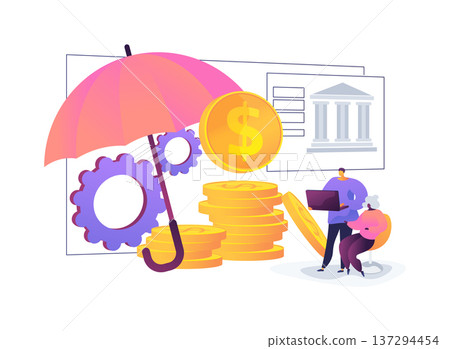 Emergency Retirement Fund abstract concept vector illustration. 137294454