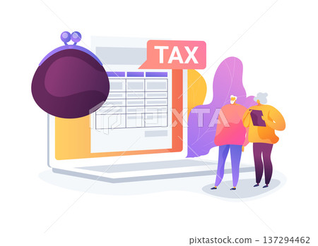 Tax-Advantaged Retirement Accounts abstract concept vector illustration. 137294462