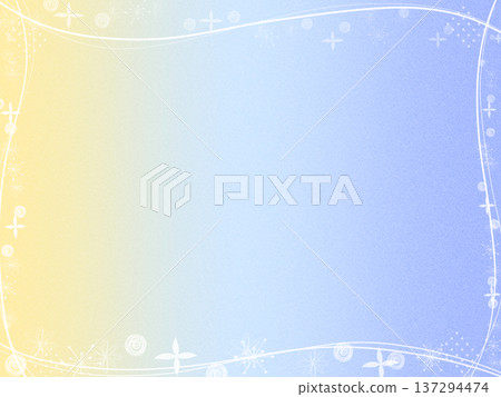 Gradient hand-drawn flower frame Gradient hand-drawn flower frame 137294474