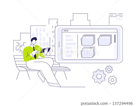 Remote control software abstract concept vector illustration. Remote control software abstract concept vector illustration. 137294496