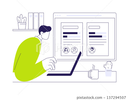 Project status updates abstract concept vector illustration. 137294507