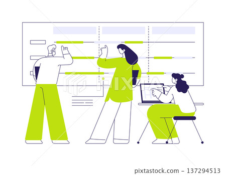 Project timeline abstract concept vector illustration. Project timeline abstract concept vector illustration. 137294513