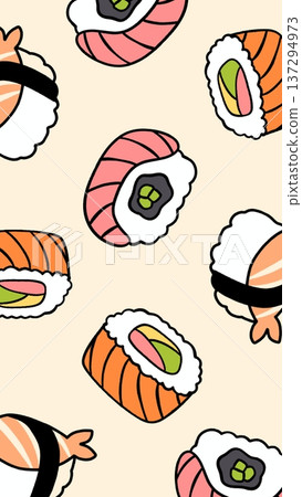 Japanese food sushi illustration Japanese food sushi illustration 137294973
