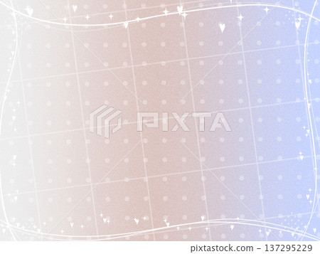 Gradient grid dot heart glitter frame 137295229