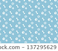 狗爪和骨頭無縫圖案背景_淺藍色 137295629