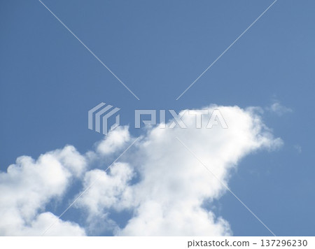 A blue sky blocked by white clouds A blue sky blocked by white clouds 137296230