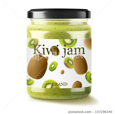 green Kiwi in jar 137296340