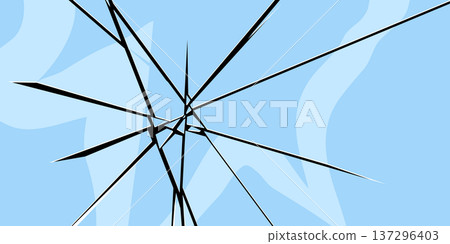 Background with broken glass. Sharp glass shards in flat cartoon style. Background with broken glass. Sharp glass shards in flat cartoon style. 137296403