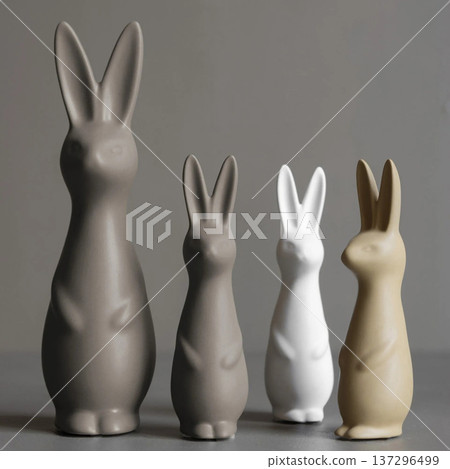 Ceramic Decorative Easter Bunny Figurines Ceramic Decorative Easter Bunny Figurines 137296499