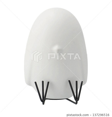 Decorative Chicken in Eggshell Isolated on White Decorative Chicken in Eggshell Isolated on White 137296516