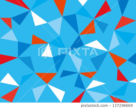Geometric pattern, triangles, blue, orange Geometric pattern, triangles, blue, orange 137296669