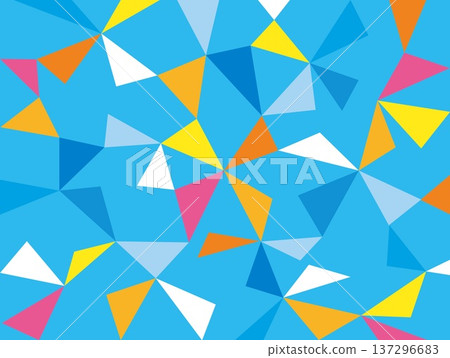 Geometric pattern, triangles, blue, orange Geometric pattern, triangles, blue, orange 137296683