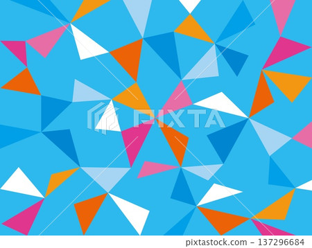 Geometric pattern, triangles, blue, orange Geometric pattern, triangles, blue, orange 137296684