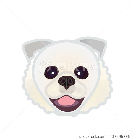 博美犬臉部插圖 博美犬臉部插圖 137296876
