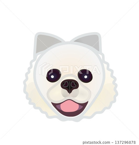 博美犬臉部插圖 博美犬臉部插圖 137296878