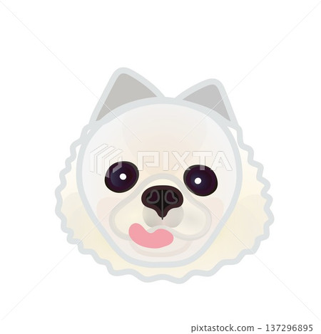 博美犬臉部插圖 博美犬臉部插圖 137296895