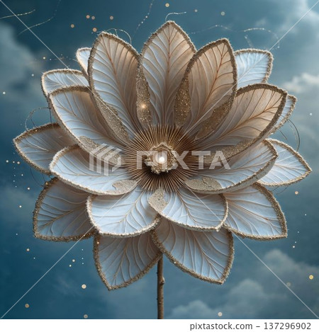 淡雅的花朵:布藝花朵漂浮在藍天之上,燭光搖曳,金沙閃爍。 淡雅的花朵:布藝花朵漂浮在藍天之上,燭光搖曳,金沙閃爍。 137296902