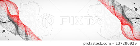 The abstract wave is made in a frame style. Template for science and technology presentation. The abstract wave is made in a frame style. Template for science and technology presentation. 137296929