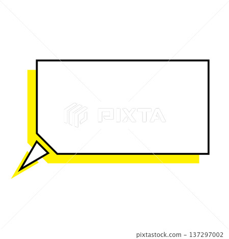 水平變形的五邊形對話框簡圖 137297002