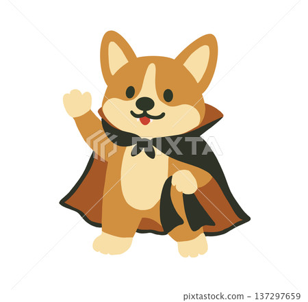 身穿德古拉斗篷的柯基犬 身穿德古拉斗篷的柯基犬 137297659