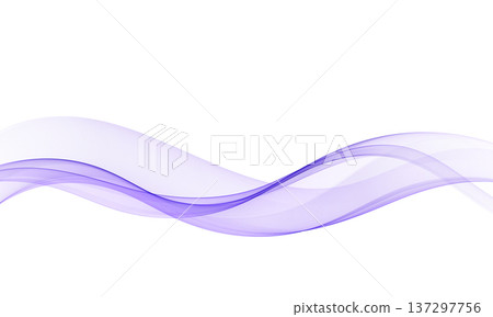 Abstract purple flowing wave lines on white background Abstract purple flowing wave lines on white background 137297756