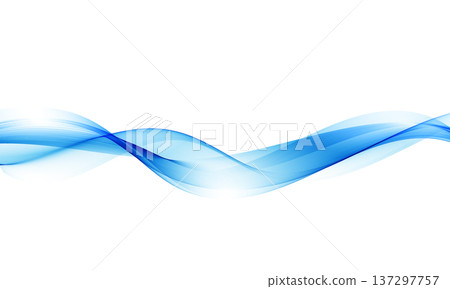 Abstract blue flowing wave lines on white background Abstract blue flowing wave lines on white background 137297757