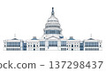 Detailed Vector Illustration of the United States Capitol Building in Washington DC 137298437