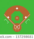 Baseball court illustration 137298681