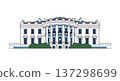 Vector Illustration of the White House Building in Washington DC 137298699