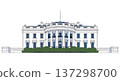 Vector Illustration of the White House Building in Washington DC 137298700