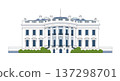 Vector Illustration of the White House Building in Washington DC 137298701
