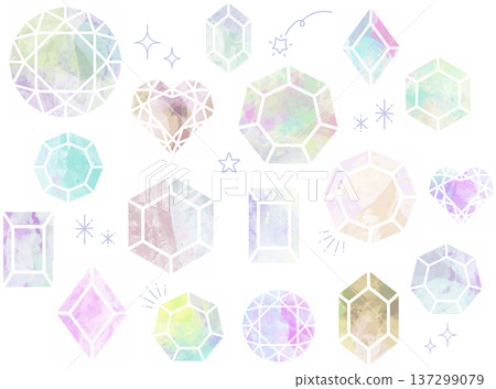 彩色寶石切割材質套裝 137299079