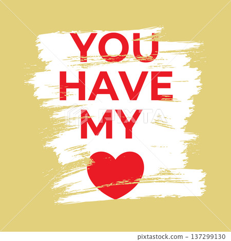 Golden scratch background with text You have my heart. Love card with scratched texture. Vector illustration Golden scratch background with text You have my heart. Love card with scratched texture. Vector illustration 137299130