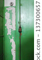 The Architecture backgrounds and objects. Door with a padlock. 137300657