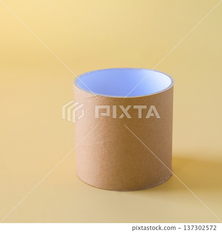 Tissue paper cores or napkin in after use in toilet . 137302572