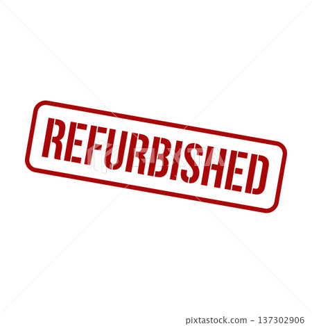 Refurbished Stamp, Refurbished Square Sign 137302906