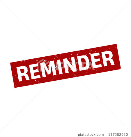 Reminder Stamp, Reminder Grunge Square Sign 137302920