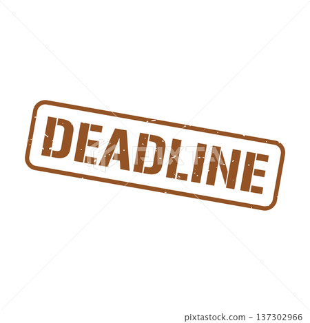 Deadline Stamp, Deadline Grunge Square Sign 137302966