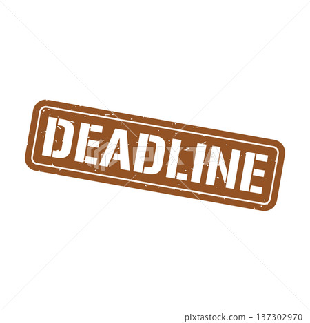 Deadline Stamp, Deadline Grunge Square Sign 137302970