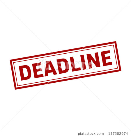 Deadline Stamp, Deadline Square Sign 137302974
