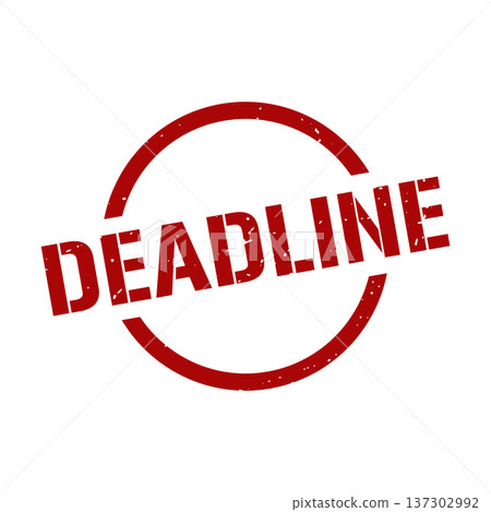 Deadline Stamp, Deadline Grunge Round Sign 137302992