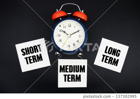 Alarm Clock Surrounded with Long Medium Short Term 137302995
