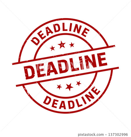 Deadline Stamp, Deadline Grunge Round Sign 137302996